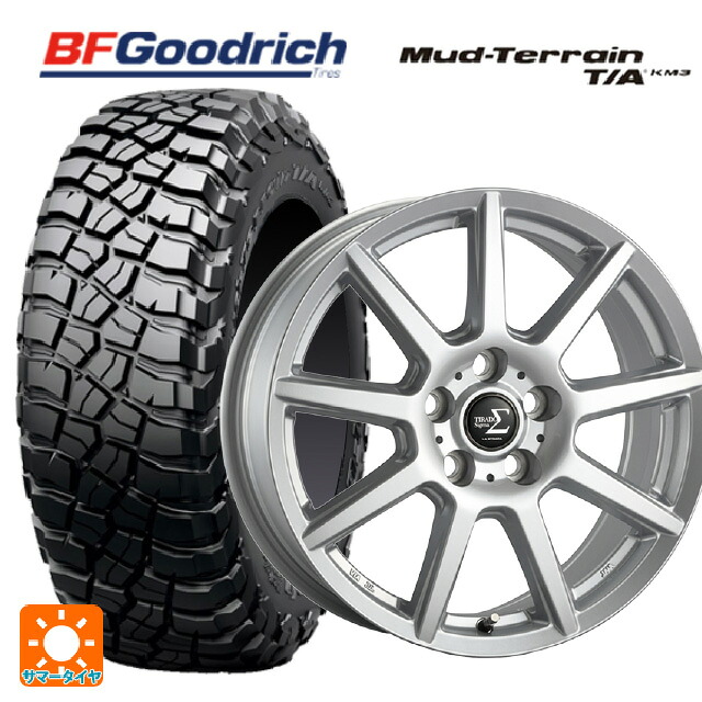 225/75R16 115/112Q BFグッドリッチ マッドテレーン TA KM3 ブラックレター 正規品 阿部商会 ラ･ストラーダ ティラード シグマ シルバー 16-6J 国産車用 サマータイヤホイール4本セット
