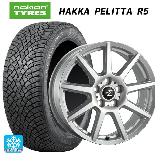 215/45R17 91T XL ノキアン ハッカペリッタR5 阿部商会 ラ･ストラーダ ティラード シグマ シルバー 17-6.5J 国産車用 スタッドレスタイヤホイール4本セット