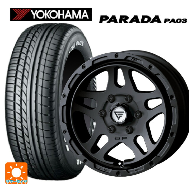 215/65R16 109/107S ヨコハマ パラダ PA03 ホワイトレター エクシズルライン デルタフォース オーバーランダー マットブラック 16-7J 国産車用 サマータイヤホイール4本セット｜タイヤホイール専門店コニシタイヤ