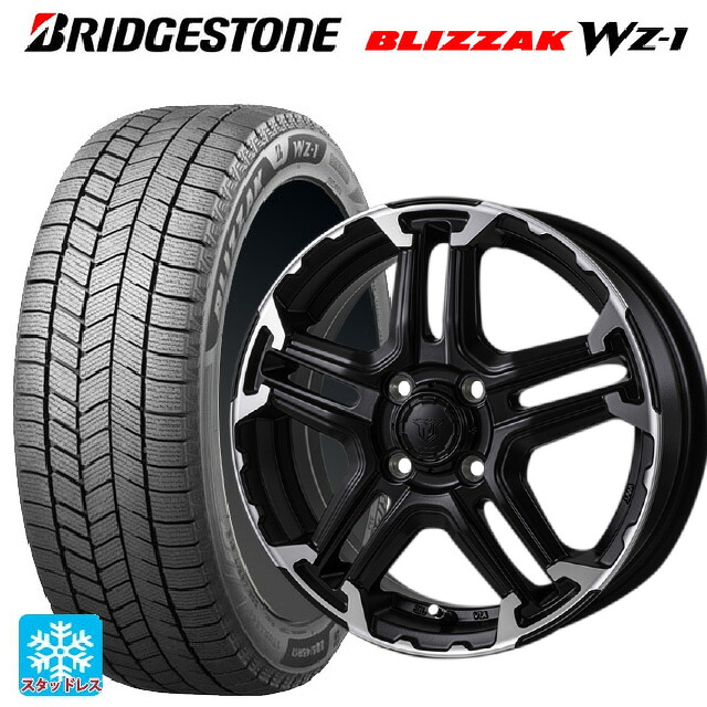 2025年製 175/60R16 82Q ブリヂストン ブリザック WZ1 正規品 ジャパン三陽 ジェイピースタイル エムジェイ トレイル サテンブック/ポリッシュ 16-6J 国産車用 スタッドレスタイヤホイール4本セット