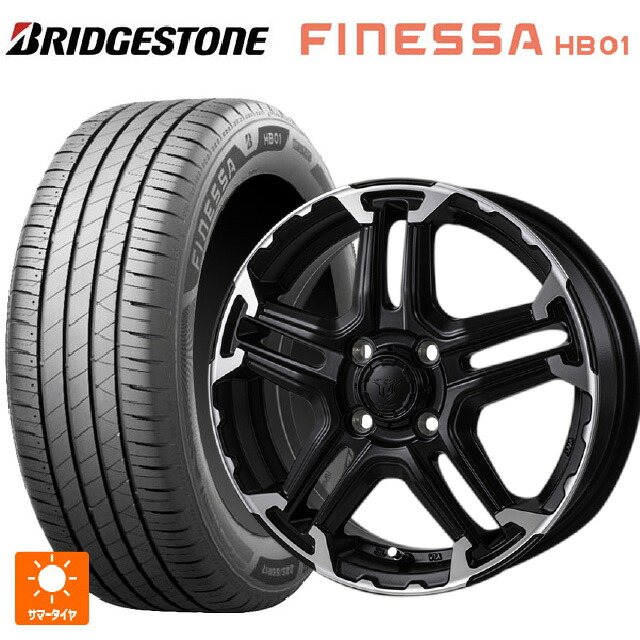 185/60R16 86H ブリヂストン フィネッサ HB01 正規品 ジャパン三陽 ジェイピースタイル エムジェイ トレイル サテンブック/ポリッシュ 16-6J 国産車用 サマータイヤホイール4本セット|タイヤホイール専門店コニシタイヤ