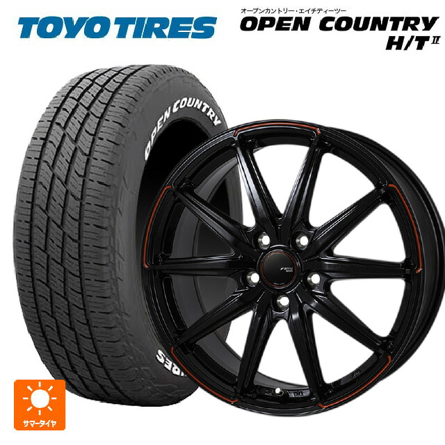 ミツビシ デリカD5(CV1系)用 225/55R18 98H トーヨー オープンカントリー HT2 ホワイトレター ジャパン三陽 ジェイピースタイル R55 パールブラック/レッドティント 新品サマータイヤホイール 4本セット|タイヤホイール専門店コニシタイヤ