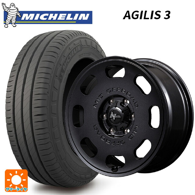 215/65R16 109/107T ミシュラン 正規品 アジリス 3 エムアイディー ナイトロパワー D8 パルサー BBK 16-6J 国産車用 サマータイヤホイール4本セット｜タイヤホイール専門店コニシタイヤ