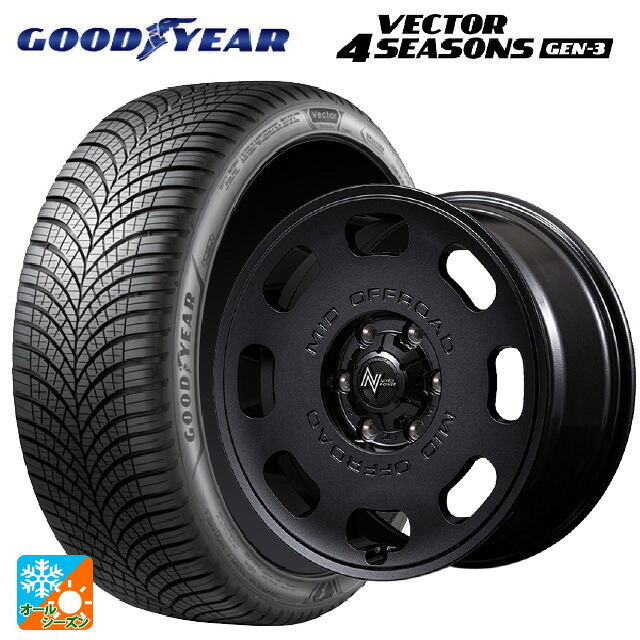 215/60R16 99V XL グッドイヤー ベクター4シーズンズ ジェン3 エムアイディー ナイトロパワー D8 パルサー BBK 16-7J 国産車用 オールシーズンタイヤホイール4本セット｜タイヤホイール専門店コニシタイヤ