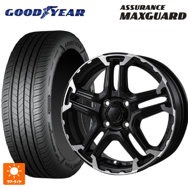 185/55R16 83V グッドイヤー アシュアランス マックスガード ジャパン三陽 ジェイピースタイル エムジェイ トレイル サテンブック/ポリッシュ 16-6J 国産車用 サマータイヤホイール4本セット 77,088円