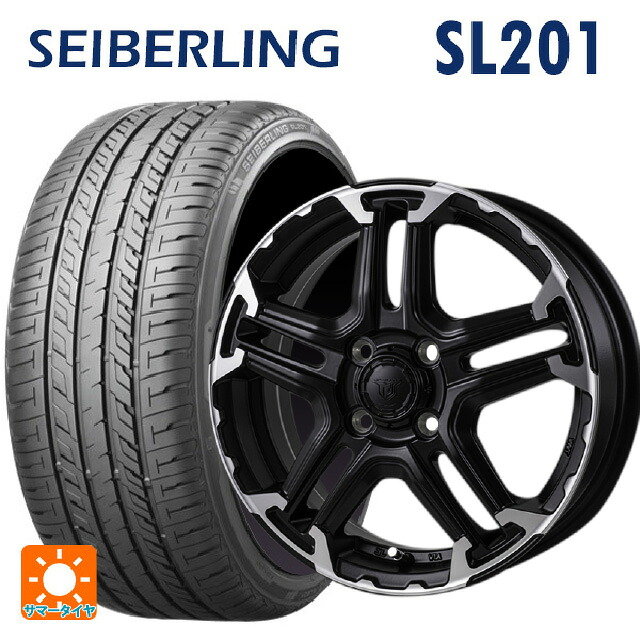 185/60R15 84H セイバーリング セイバーリング SL201(ブリヂストン工場生産） ジャパン三陽 ジェイピースタイル エムジェイ トレイル サテンブック/ポリッシュ 15-5.5J 国産車用 サマータイヤホイール4本セット