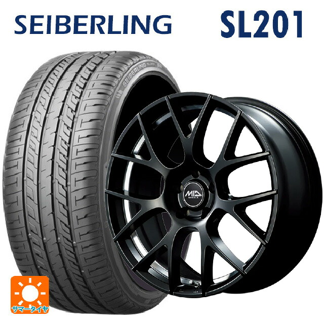 225/55R18 98V セイバーリング セイバーリング SL201(ブリヂストン工場生産) エムアイディー MTW TW027 SBU 18-7J 国産車用 サマータイヤホイール4本セット|タイヤホイール専門店コニシタイヤ