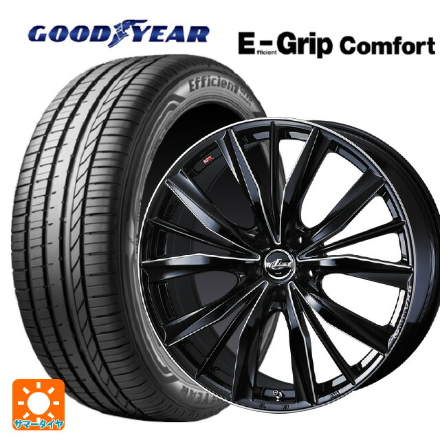 245/35R20 95W XL グッドイヤー エフィシェントグリップ コンフォート ウェッズ レオニス VX2 BKSC 20-8.5J 国産車用 サマータイヤホイール4本セット 159,655円