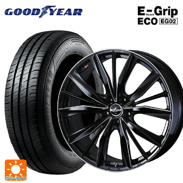 195/55R16 87V グッドイヤー エフィシェントグリップ エコ EG02 ウェッズ レオニス VX2 BKSC 16-6.5J 国産車用 サマータイヤホイール4本セット 85,124円