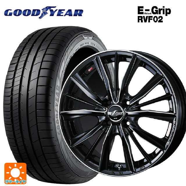 165/60R15 77H グッドイヤー エフィシェントグリップ RVF02 ウェッズ レオニス VX2 # BKSC 15-4.5J 国産車用 サマータイヤホイール4本セット