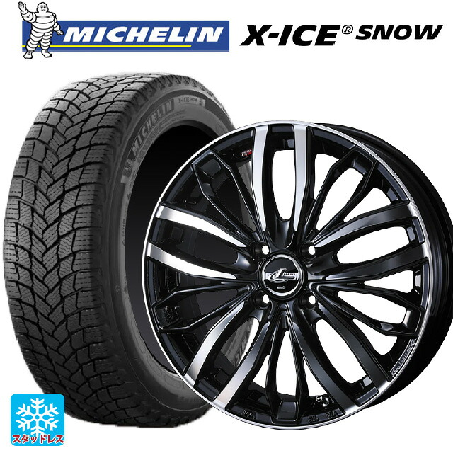 185/60R16 86H ミシュラン エックスアイス スノー 正規品 ウェッズ レオニス SC PBMC 16-6J 国産車用 スタッドレスタイヤホイール4本セット