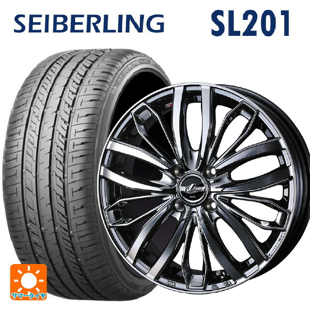 185/55R16 83V セイバーリング セイバーリング SL201(ブリヂストン工場生産） ウェッズ レオニス SC BMCMC 16-6J 国産車用 サマータイヤホイール4本セット