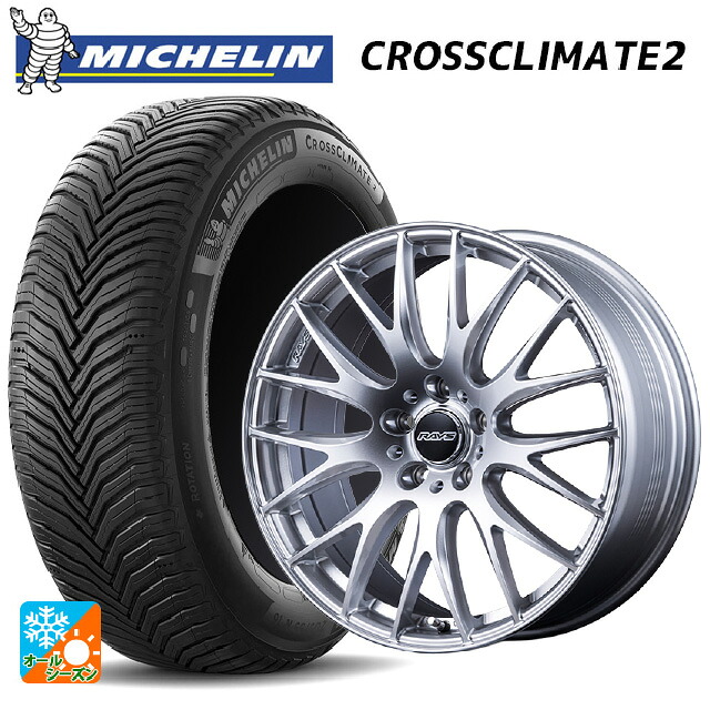 トヨタ アルファード(40系)用 225/55R19 99V ミシュラン クロスクライメイト2 SUV 正規品 # レイズ RS 2X9 プラス SU 新品オールシーズンタイヤホイール 4本セット