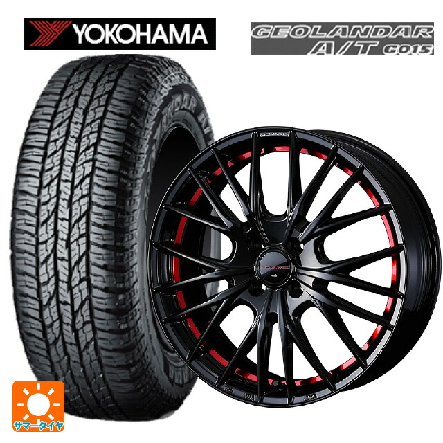ミツビシ デリカミニ(4WD車)(B3系)用 165/60R15 77H ヨコハマ ジオランダー A/T G015 ブラックレター 正規品 ウェッズ ノヴァリス ローグ QR BK/RED 新品サマータイヤホイール 4本セット