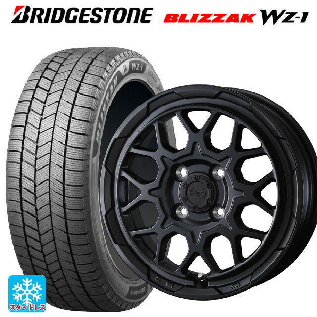 2025年製 165/70R14 81Q ブリヂストン ブリザック WZ1 正規品 ウェッズ ウェッズ アドヴェンチャー スタットベルグ2 MBK 14-5J 国産車用 スタッドレスタイヤホイール4本セット