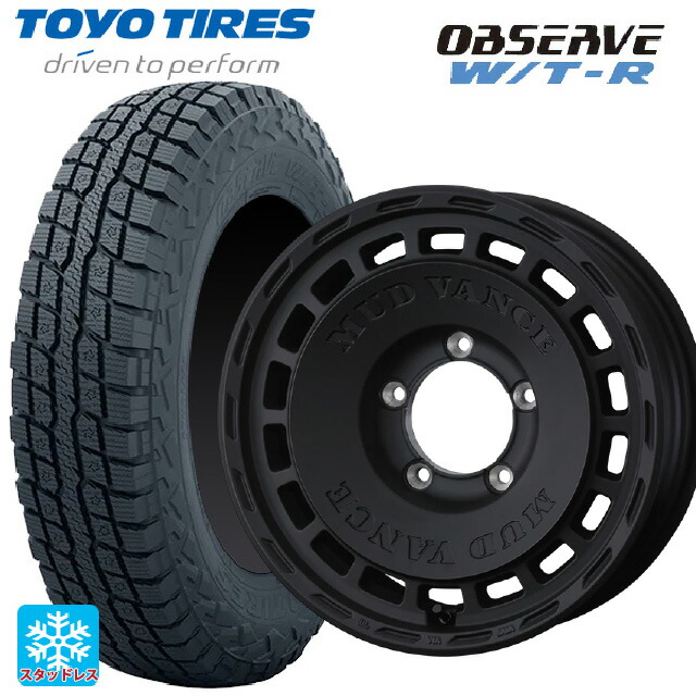215/65R16 109/107Q トーヨー オブザーブ W/T-R ウェッズ マッドヴァンス DX FMBK 16-5.5J 国産車用 スタッドレスタイヤホイール4本セット