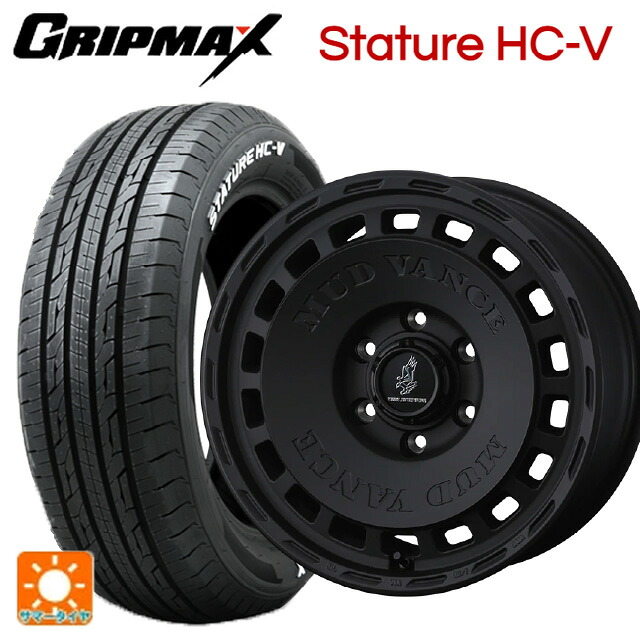 215/65R16 109/107S グリップマックス スタチャーHCV ホワイトレター ウェッズ マッドヴァンス DX FMBK 16-6.5J 国産車用 サマータイヤホイール4本セット
