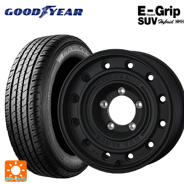 175/80R16 91S グッドイヤー エフィシェントグリップSUV HP01 ウェッズ マッドヴァンス CL FMBK 16-5.5J 国産車用 サマータイヤホイール4本セット