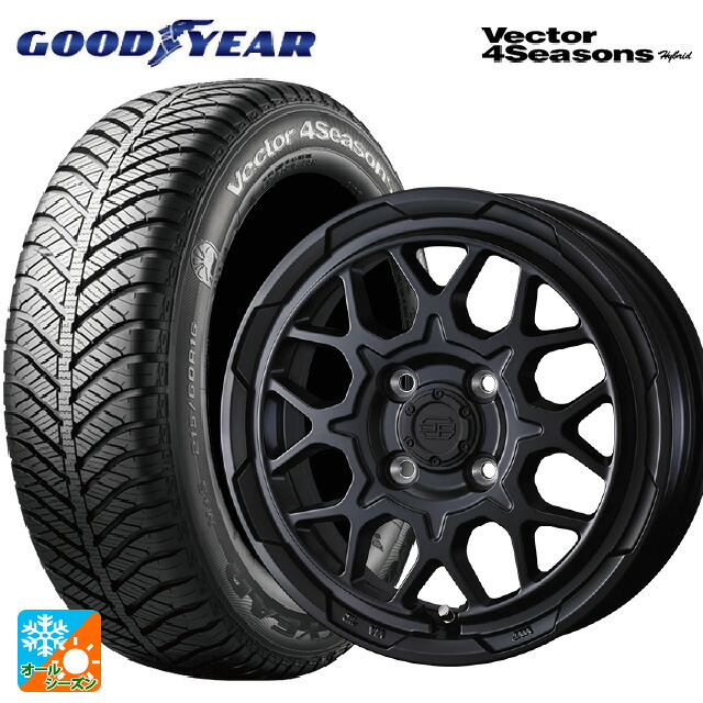 175/70R14 84H グッドイヤー ベクターフォーシーズンズ ハイブリッド ウェッズ ウェッズ アドヴェンチャー スタットベルグ2 MBK 14-5J 国産車用 オールシーズンタイヤホイール4本セット
