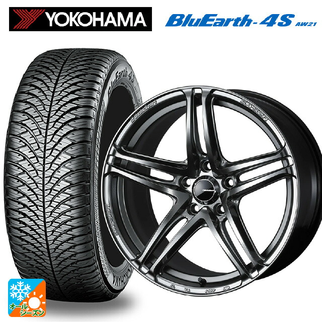 225/50R18 99W XL ヨコハマ ブルーアース4S AW21 # ウェッズ ウェッズスポーツ SA 52R PSB 18-8.5J 国産車用 オールシーズンタイヤホイール4本セット