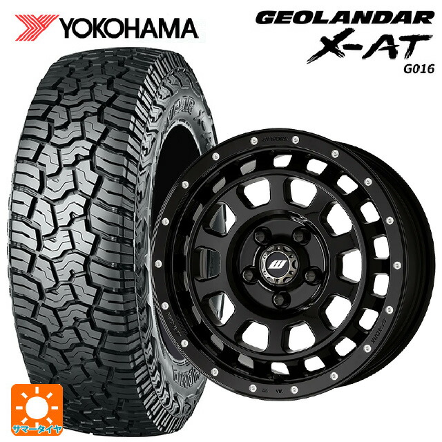 スズキ ジムニーノマド(JC74W)用 215/70R16 100/97Q ヨコハマ ジオランダー X-AT G016 ブラックレター 正規品 ワーク クラッグ ティーグラビック2 エムシープラス BLKPM 新品サマータイヤホイール 4本セット