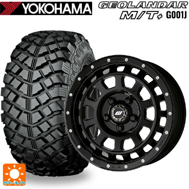 195R16 104/102Q ヨコハマ ジオランダー M/Tプラス G001J 正規品 ワーク クラッグ ティーグラビック2 エムシープラス BLKPM 16-5.5J 国産車用 サマータイヤホイール4本セット