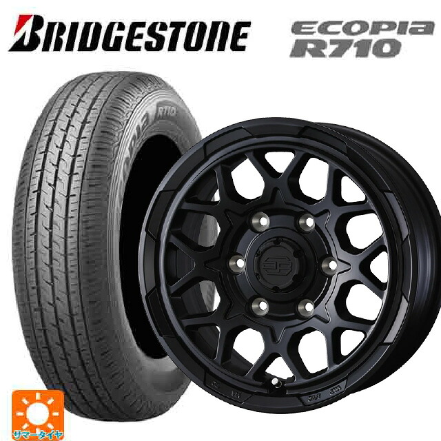 195/80R15 107/105N ブリヂストン エコピア R710 正規品 ウェッズ ウェッズ アドヴェンチャー スタットベルグ2 MBK 15-6J 国産車用 サマータイヤホイール4本セット|タイヤホイール専門店コニシタイヤ