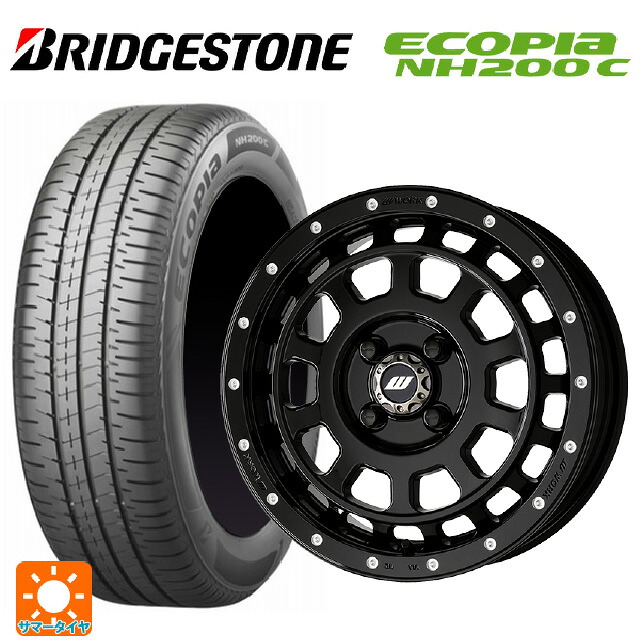 165/60R15 77H ブリヂストン エコピア NH200C 正規品 ワーク クラッグ ティーグラビック エムシープラス BLKPM 15-5J 国産車用 サマータイヤホイール4本セット|タイヤホイール専門店コニシタイヤ