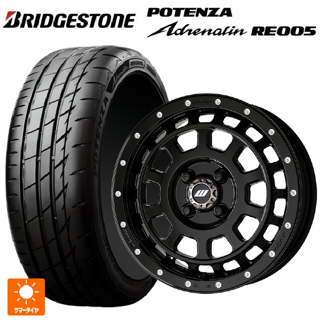 165/50R15 73V ブリヂストン ポテンザ アドレナリン RE005 正規品 ワーク クラッグ ティーグラビック2 エムシープラス BLKPM 15-5J 国産車用 サマータイヤホイール4本セット