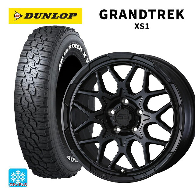 2024年製 215/70R16 100/97N ダンロップ グラントレックXS1 ホワイトレター # ウェッズ ウェッズ アドヴェンチャー スタットベルグ2 MBK 16-7J 国産車用 スタッドレスタイヤホイール4本セット