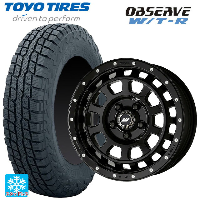 スズキ ジムニーノマド(JC74W)用 225/70R16 102/99Q トーヨー オブザーブ W/T-R ワーク クラッグ ティーグラビック2 エムシープラス BLKPM 新品スタッドレスタイヤホイール 4本セット|タイヤホイール専門店コニシタイヤ