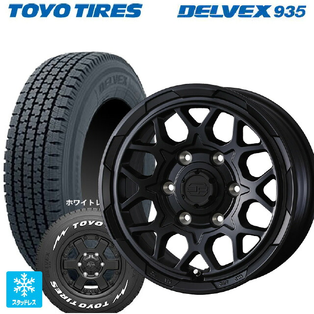 195/80R15 107/105N トーヨー デルベックス 935 ホワイトレター ウェッズ ウェッズ アドヴェンチャー スタットベルグ2 MBK 15-6J 国産車用 スタッドレスタイヤホイール4本セット
