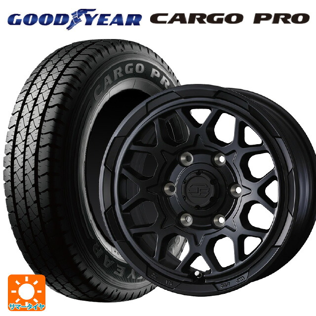 195/80R15 107/105S グッドイヤー カーゴプロ ウェッズ ウェッズ アドヴェンチャー スタットベルグ2 MBK 15-6J 国産車用 サマータイヤホイール4本セット