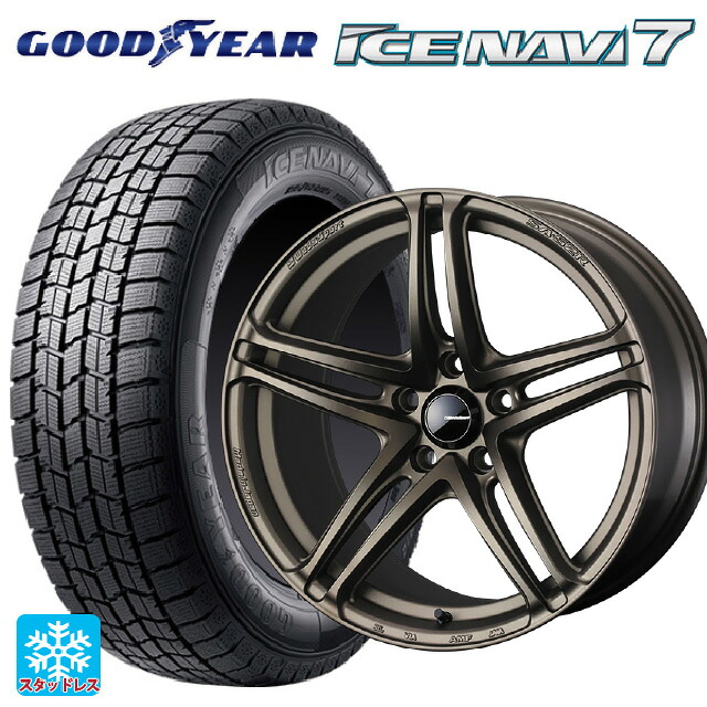 185/55R16 83Q グッドイヤー アイスナビ7(数量限定) # ウェッズ ウェッズスポーツ SA 52R EJ-BRONZE2 16-6.5J 国産車用 スタッドレスタイヤホイール4本セット|タイヤホイール専門店コニシタイヤ