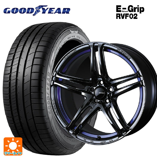 225/55R18 102V XL グッドイヤー エフィシェントグリップ RVF02 ウェッズ ウェッズスポーツ SA 52R BLC2 18-7.5J 国産車用 サマータイヤホイール4本セット