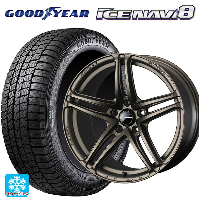 225/45R17 91Q グッドイヤー アイスナビ8 # ウェッズ ウェッズスポーツ SA 52R EJ-BRONZE2 17-7.5J 国産車用 スタッドレスタイヤホイール4本セット