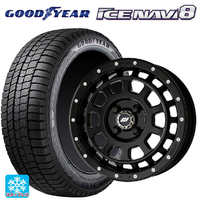ミツビシ デリカミニ(4WD車)(B3系)用 2023年製 165/60R15 77Q グッドイヤー アイスナビ8 # ワーク クラッグ ティーグラビック エムシープラス BLKPM 新品スタッドレスタイヤホイール 4本セット|タイヤホイール専門店コニシタイヤ