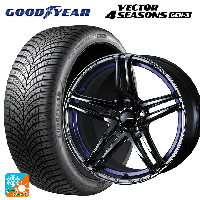 215/45R18 93Y XL グッドイヤー ベクター4シーズンズ ジェン3 ウェッズ ウェッズスポーツ SA 52R BLC2 18-7.5J 国産車用 オールシーズンタイヤホイール4本セット|タイヤホイール専門店コニシタイヤ