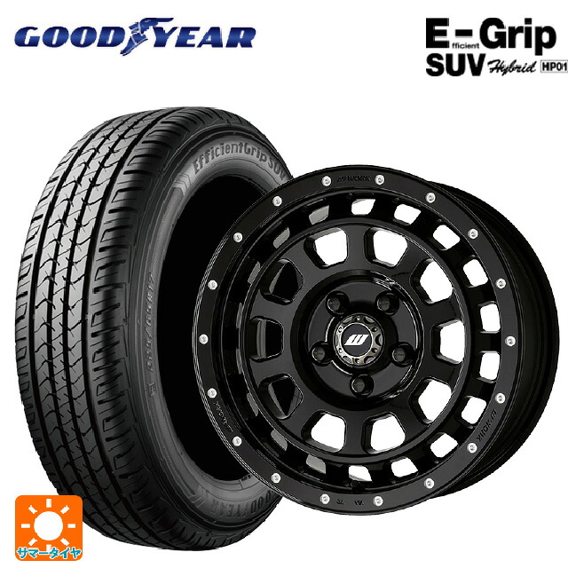175/80R16 91S グッドイヤー エフィシェントグリップSUV HP01 ワーク クラッグ ティーグラビック2 エムシープラス BLKPM 16-5.5J 国産車用 サマータイヤホイール4本セット