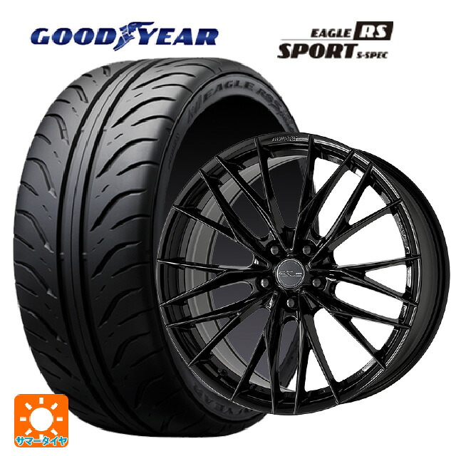 225/40R18 88W グッドイヤー イーグル RS スポーツ S-スペック ワーク シュヴァート ブルネン LX BLK 18-7.5J 国産車用 サマータイヤホイール4本セット