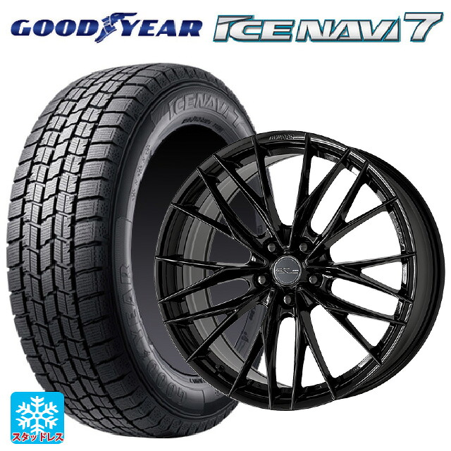 2024年製 235/50R18 97Q グッドイヤー アイスナビ7(数量限定) # ワーク シュヴァート ブルネン LX BLK 18-7.5J 国産車用 スタッドレスタイヤホイール4本セット｜タイヤホイール専門店コニシタイヤ