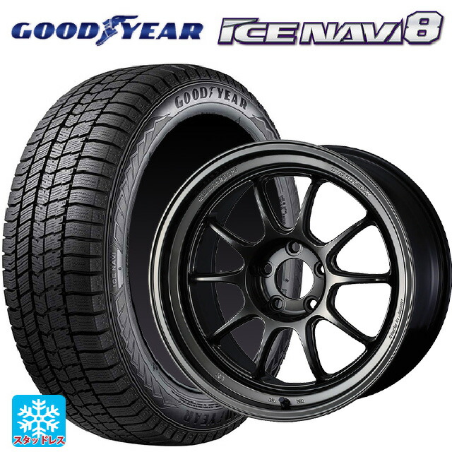 2025年製 245/50R18 104Q XL グッドイヤー アイスナビ8 # ウェッズ ウェッズスポーツ TC105X DSR EJ-TITAN 18-8.5J 国産車用 スタッドレスタイヤホイール4本セット