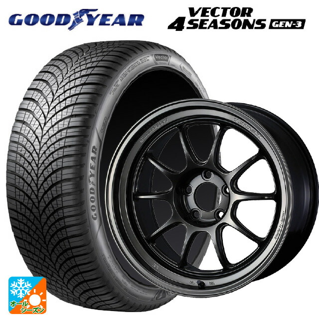 235/45R18 98Y XL グッドイヤー ベクター4シーズンズ ジェン3 ウェッズ ウェッズスポーツ TC105X DSR EJ-TITAN 18-8.5J 国産車用 オールシーズンタイヤホイール4本セット|タイヤホイール専門店コニシタイヤ