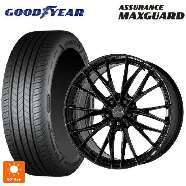 235/45R18 94W グッドイヤー アシュアランス マックスガード ワーク シュヴァート ブルネン LX BLK 18-7.5J 国産車用 サマータイヤホイール4本セット