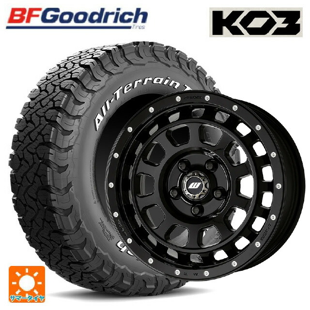 225/70R16 102/99S BFグッドリッチ オールテレーン TA KO3 ホワイトレター 正規品 # ワーク クラッグ ティーグラビック2 エムシープラス BLKPM 16-5.5J 国産車用 サマータイヤホイール4本セット｜タイヤホイール専門店コニシタイヤ