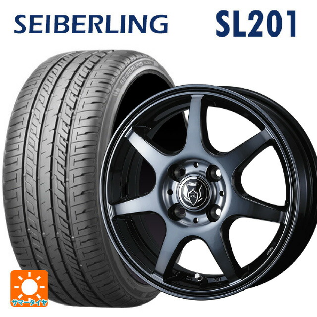 185/55R16 83V セイバーリング セイバーリング SL201(ブリヂストン工場生産） ウェッズ ライツレー KW BKP 16-6J 国産車用 サマータイヤホイール4本セット