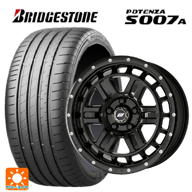 215/50R17 91W ブリヂストン ポテンザ S007A 正規品 ワーク クラッグ ティーグラビック2 エムシープラス BLKPM 17-7J 国産車用 サマータイヤホイール4本セット|タイヤホイール専門店コニシタイヤ