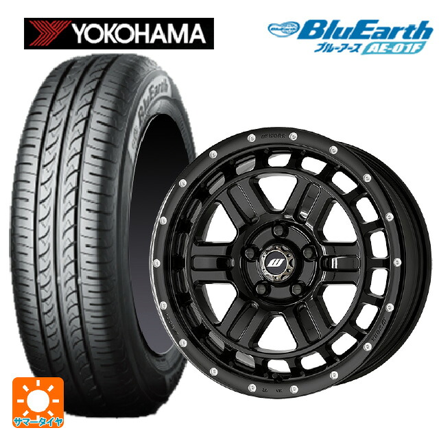 205/55R16 91V ヨコハマ ブルーアース AE01F ワーク クラッグ ティーグラビック2 エムシープラス BLKPM 16-7J 国産車用 サマータイヤホイール4本セット|タイヤホイール専門店コニシタイヤ