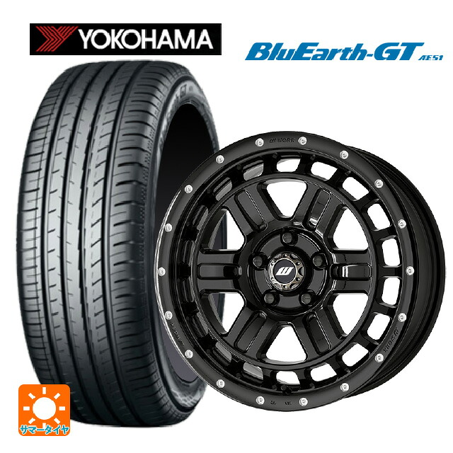 215/60R16 95H ヨコハマ ブルーアースGT AE51 ワーク クラッグ ティーグラビック エムシープラス BLKPM 16-7J 国産車用 サマータイヤホイール4本セット｜タイヤホイール専門店コニシタイヤ