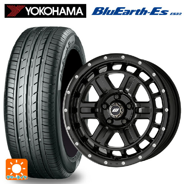 195/60R16 89H ヨコハマ ブルーアースEs ES32 ワーク クラッグ ティーグラビック2 エムシープラス BLKPM 16-7J 国産車用 サマータイヤホイール4本セット